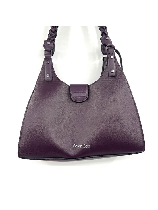 Calvin Klein Handbags - Calvin Klein Purple Leather Shoulder Bag